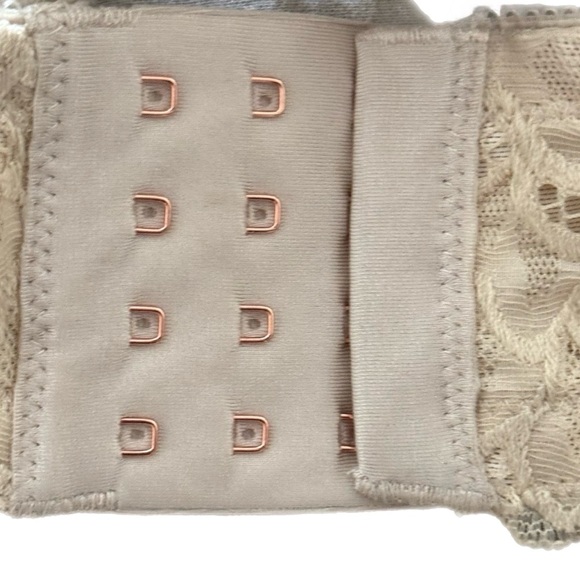 New Aerie Real Power Plunge Push Up New Blooms Lace Bra Cream size 38DD - Picture 2 of 10